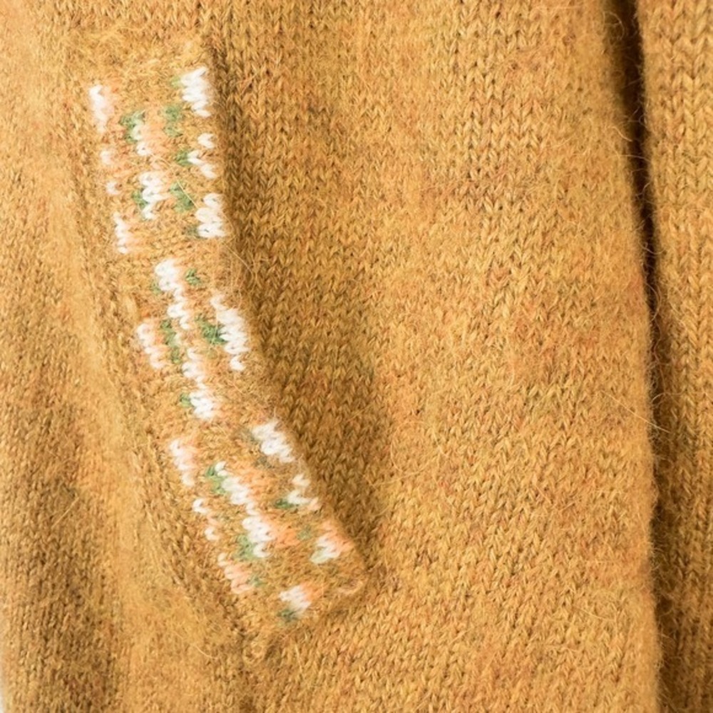 The Alpaca Connection Handmade Full Zip Hooded Sweater Medium* Tan Boho Granola - Picture 10 of 16